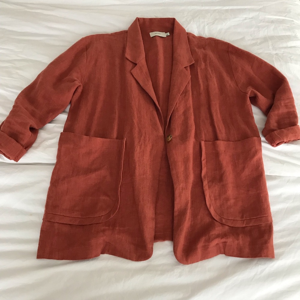 Slow fashion brand Priory linen jacket